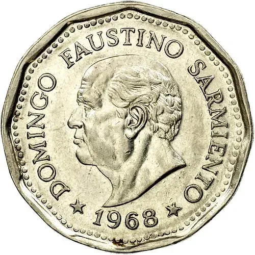 25 Pesos 1968, 80th Anniversary of the Death of Domingo Faustino Sarmiento [Argentina]