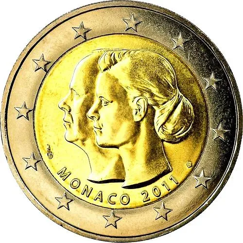 2 евро 2011, Свадьба Князя Монако Альбера II и Шарлин Уиттсток [Монако]