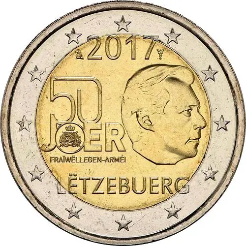 2 евро 2017, воинская служба [Люксембург]