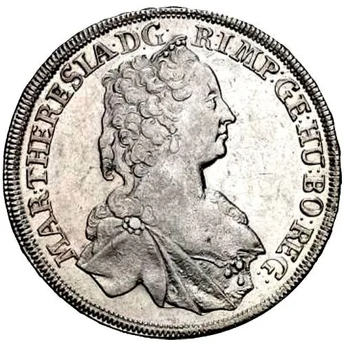 ½ талера 1751-1754, Мария Терезия - герб Штирии в центре [Австрия]