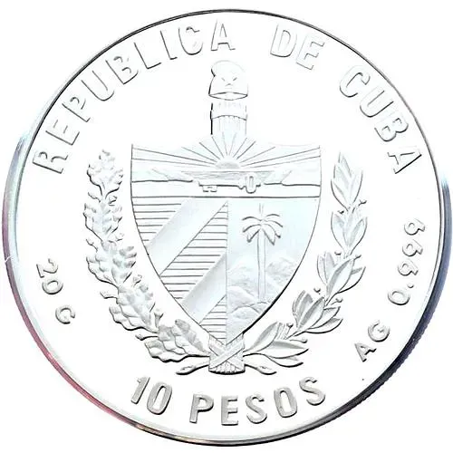 10 песо 1994, Карибская фауна - Пеликан [Куба]