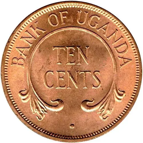 10 центов 1966 [Уганда]
