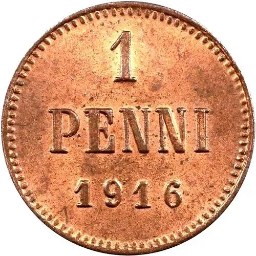 1 пенни 1916