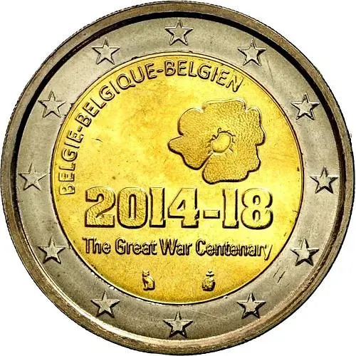 2 евро 2014, 100 лет началу Первой Мировой войны [Бельгия]