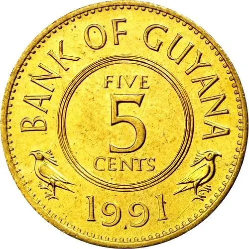 5 центов 1991 [Гайана]