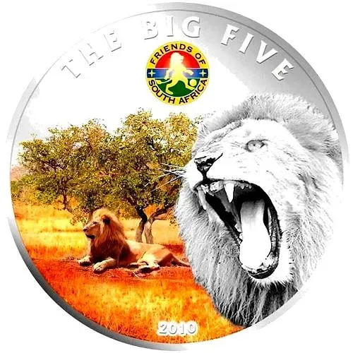 100 франков 2010, лев [Кот-д’Ивуар] Proof