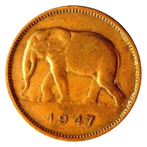 2 франка 1947 [Демократическая Республика Конго / Бельгийское Конго]