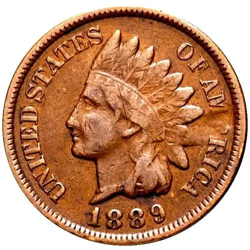 1 цент 1889, Indian Head Cent [США]