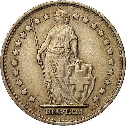 1 франк 1968, без отметки монетного двора [Швейцария]