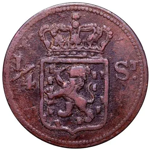 1/4 стювера 1826, Суматра [Индонезия / Голландская Ост-Индия]