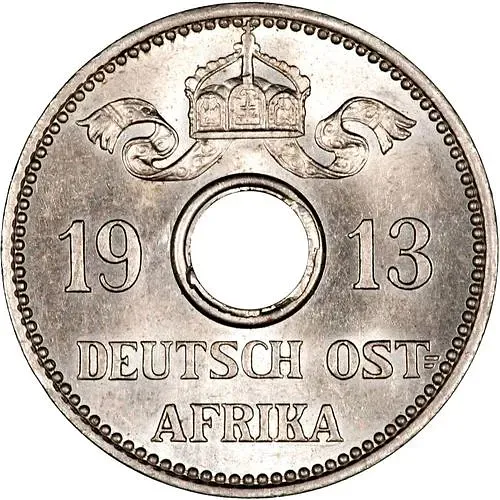 5 геллеров 1913, A, знак монетного двора "A" — Берлин [Германская Восточная Африка]