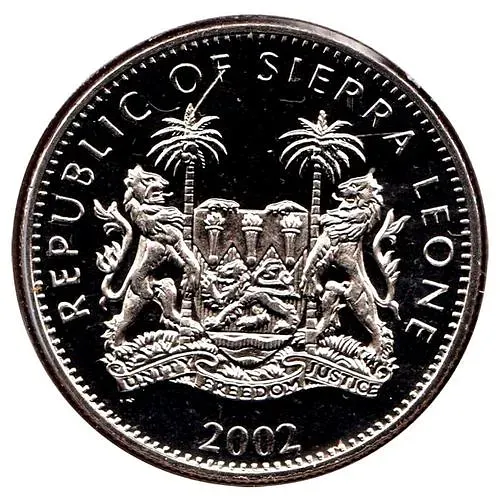 1 доллар 2002, 50 лет правлению Королевы Елизаветы II /Елизавета II и Принц Филипп/ [Сьерра-Леоне]
