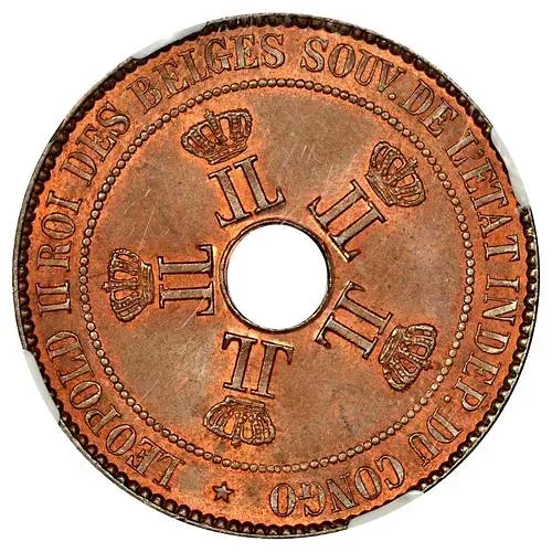 10 сантимов 1887 [Демократическая Республика Конго / Свободное государство Конго]