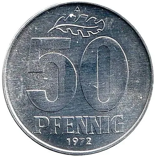 50 пфеннигов 1972, A [Германия / ГДР]