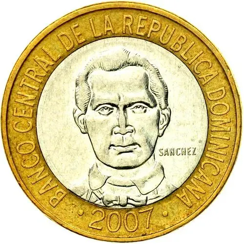 5 песо 2007 [Доминикана / Доминика]