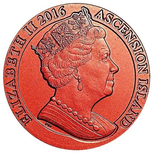 1 крона 2016, 175 лет Красному пенни [Остров Вознесения / Острова Святой Елены, Вознесения и Тристан-да-Кунья]