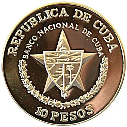 10 песо 1988, 160 лет первой железной дороге [Куба]