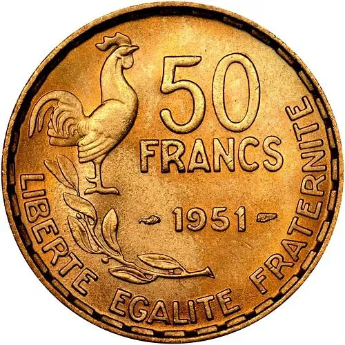 50 Francs 1951, No Mint Mark [France]
