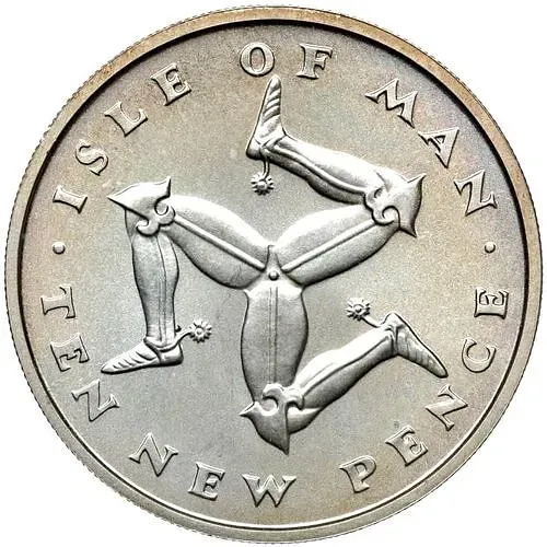 10 новых пенсов 1975 [Остров Мэн]