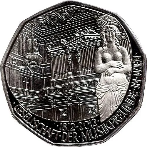 5 евро 2012, 200 лет Сообществу любителей музыки, Серебро [Австрия]