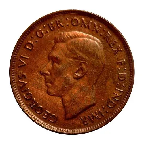 1 пенни 1948, без точки [Австралия]