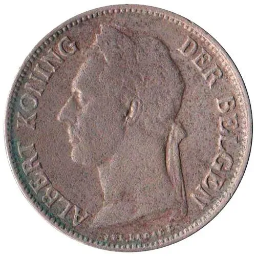 50 сантимов 1927, BELGEN [Демократическая Республика Конго / Бельгийское Конго]