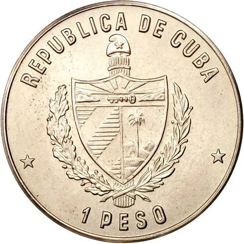 1 песо 1986, футбол [Куба]