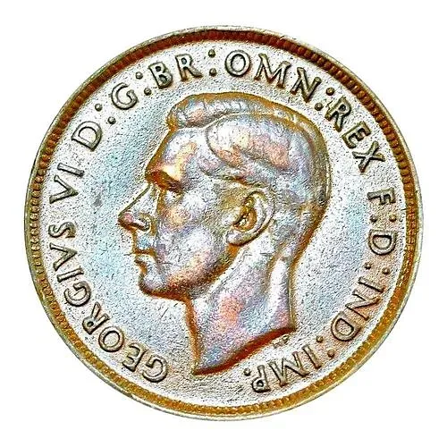 1 пенни 1947, без точки [Австралия]