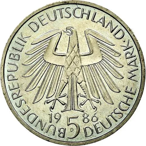 5 марок 1986, университет [Германия / ФРГ]