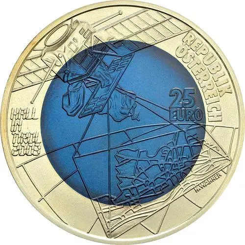 25 евро 2003, Серебро/Ниобий - 700 лет городу Халль в Тироле [Австрия]