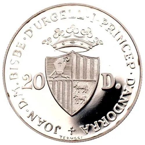 20 динеров 1984, Животные - Медведь [Андорра]