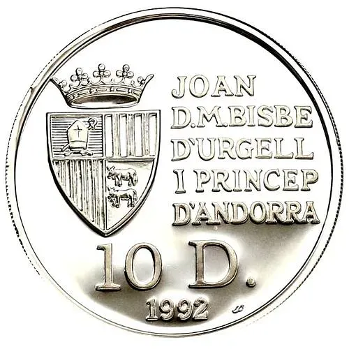 10 динеров 1992, Обыкновенная белка [Андорра]