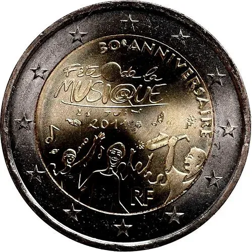 2 евро 2011, 30 лет Дню музыки во Франции [Франция]