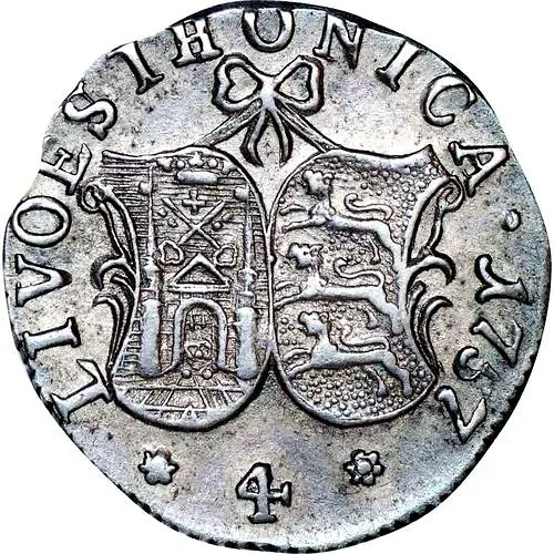 4 копейки 1757, ливонез