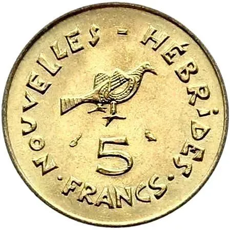 5 франков 1970 [Вануату / Новые Гебриды]