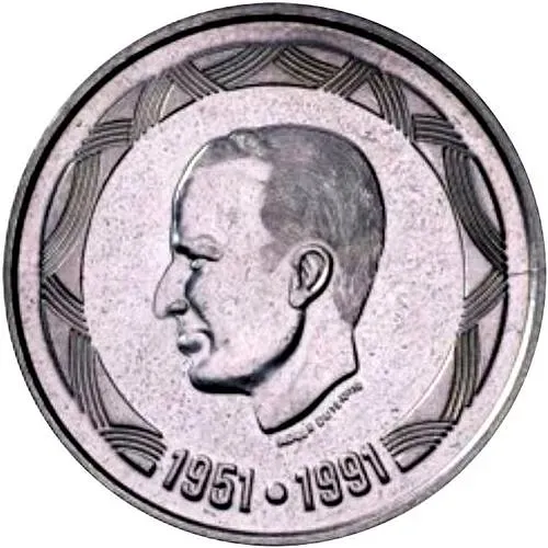 500 франков 1991, 40 лет правлению Короля Бодуэна I /BELGIQUE/ [Бельгия]