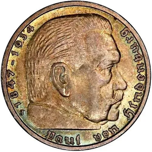 5 рейхсмарок 1936, Третий рейх, без свастики [Германия / Третий рейх]
