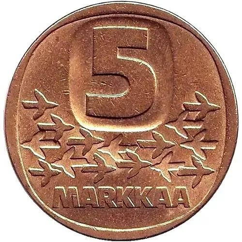 5 марок 1986, N [Финляндия]
