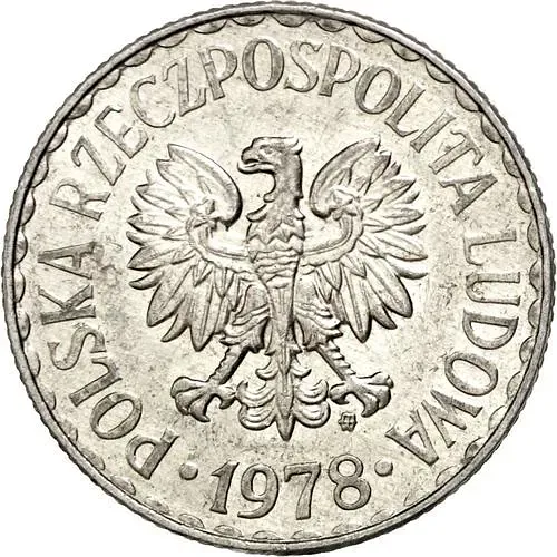 1 Zloty 1978, MW, mint mark "MW" [Poland]