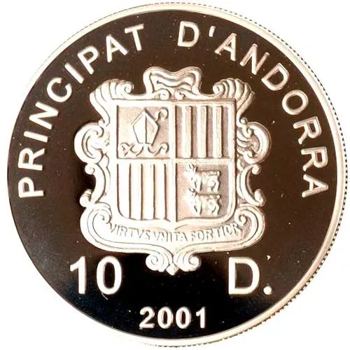 10 динеров 2001, Европа [Андорра]