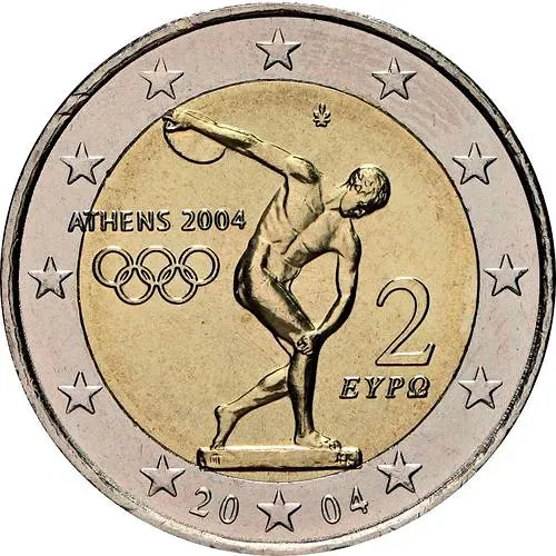 2 евро 2004, XXVIII летние Олимпийские Игры, Афины 2004 [Греция]