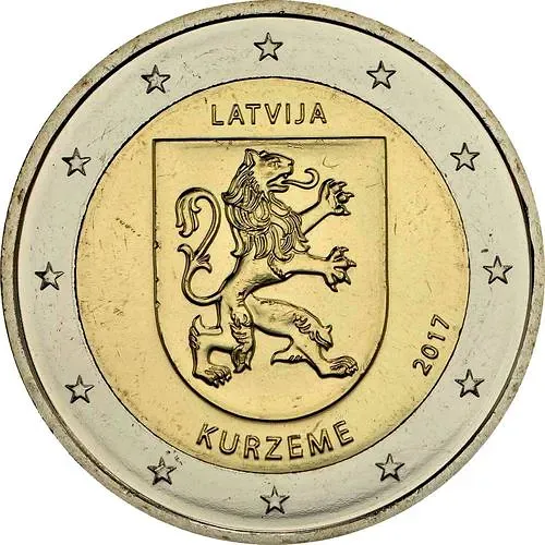 2 евро 2017, Исторические области Латвии - Курземе [Латвия]