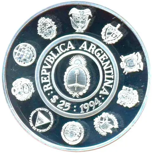 25 песо 1994, Иберо-Американская серия - Гигантский броненосец [Аргентина]