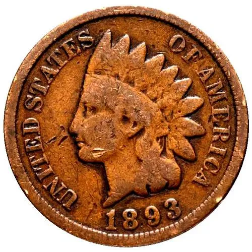 1 цент 1893, Indian Head Cent [США]