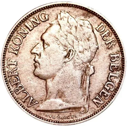 1 франк 1924, BELGEN [Демократическая Республика Конго / Бельгийское Конго]