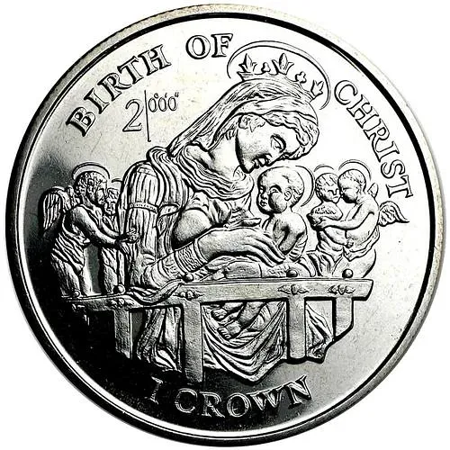 1 крона 1997, рождение Христа [Остров Мэн]