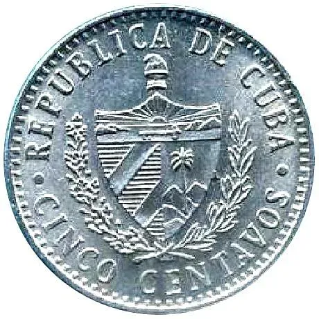 5 Centavos 2008, Roman Numerals [Cuba]