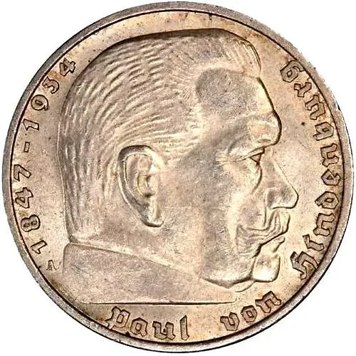 5 рейхсмарок 1938 [Германия / Третий рейх]