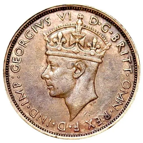 2 шиллинга 1939, KN, знак монетного двора: "KN" - Кингз Нортон Металл, Бирмингем [Британская Западная Африка]