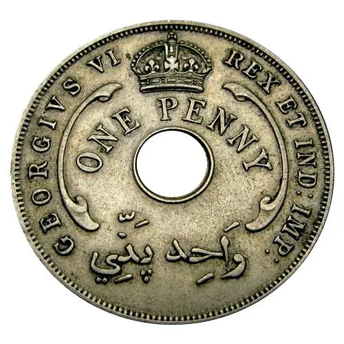 1 пенни 1940, без букв [Британская Западная Африка]